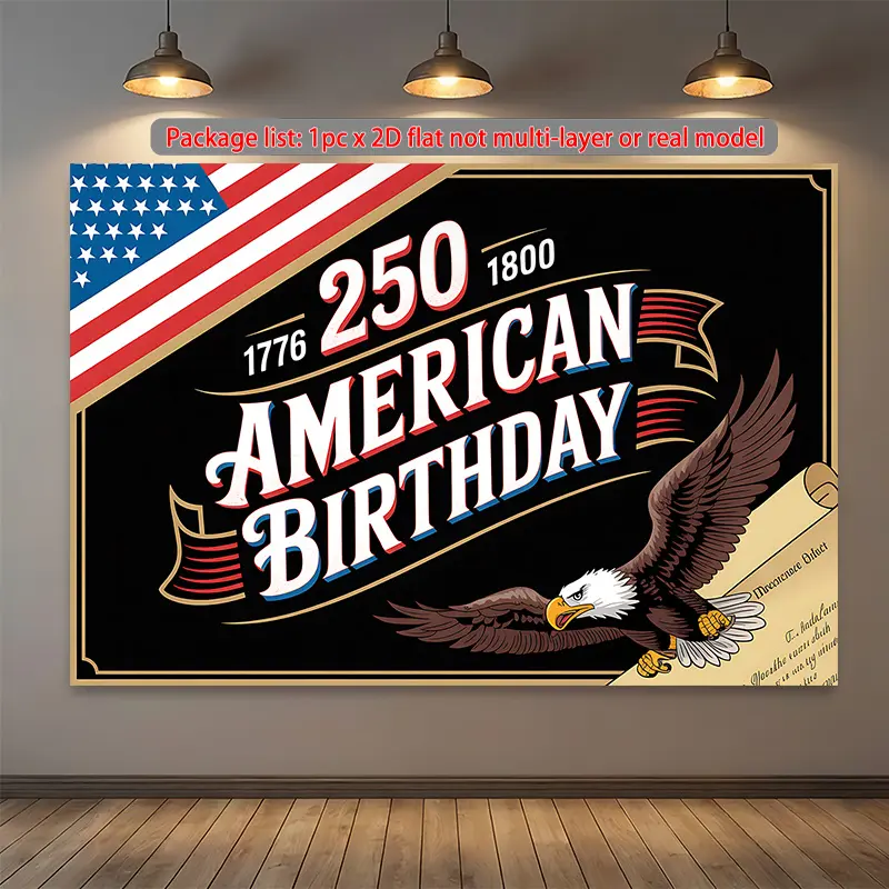 1pc 250th Anniversary Print Matt Polyester Tapestry - Durable, Lightweight Multicolor Decor Accessory, Arch Backdrop & Elegant Hanging Wall Decor for Home Party Historical Event Room Background, Decor Accessories,Hip,Western,Gallop,decorative,wal,bohemian