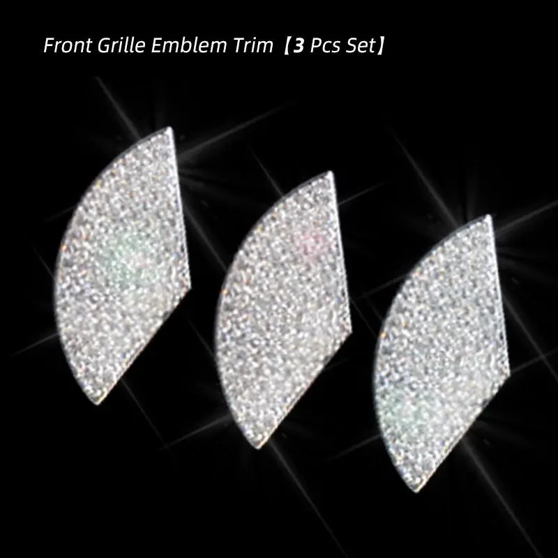 2026 New Bling Crystal Car Front Logo Decor Sticker Diamond Rhinestone Decal For Mercedes C E A B Class GLC GLA GLE CLA CLS W205 W213