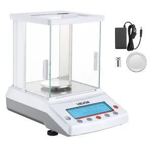 VEVOR Analytical Balance, 120 gx 0.1 mg, 0.0001 g High Precision Accuracy Lab Scale, g/oz/ct/mg 4 Units Electronic Digital Analytical Balance with Glass Draft Shield, for Laboratory Jewelry Pharmacy