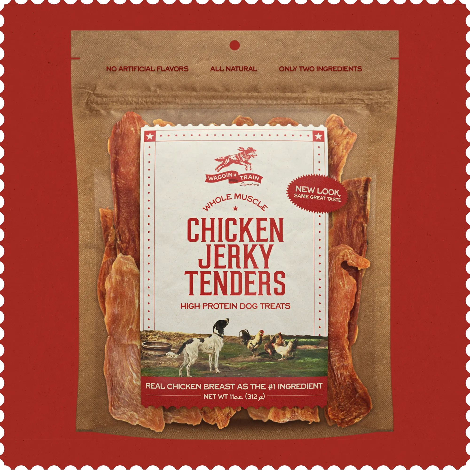 Waggin' Train Limited Ingredient, Grain Free Dog Treat; Chicken Jerky Tenders - 11 oz. Pouch