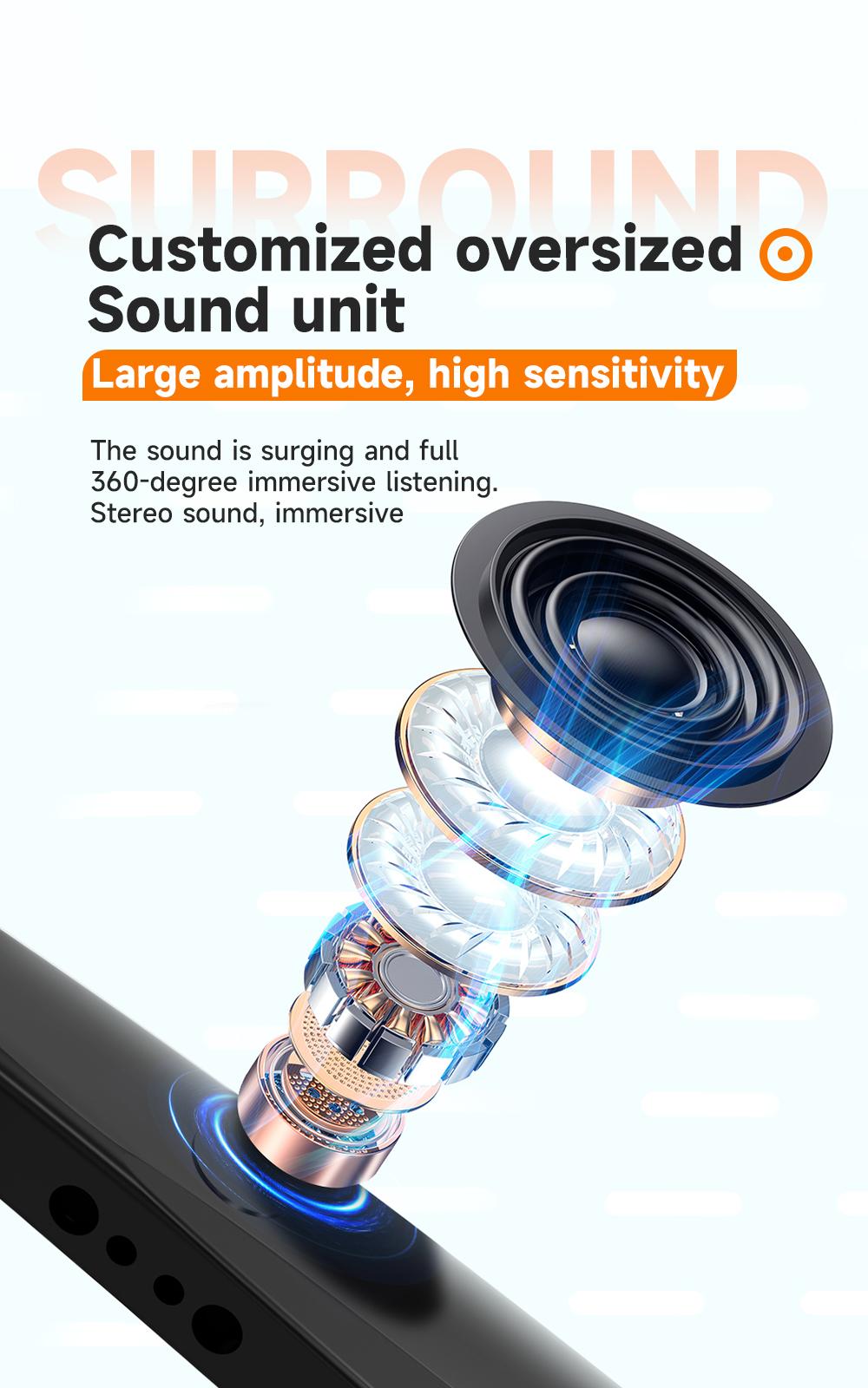 Wireless Smart Glasses with Bluetooth Audio, Open Ear Headphones Sunglasses, Hands-Free Calling, UV Protection, Long Battery Life, Perfect for Travel & Outdoor