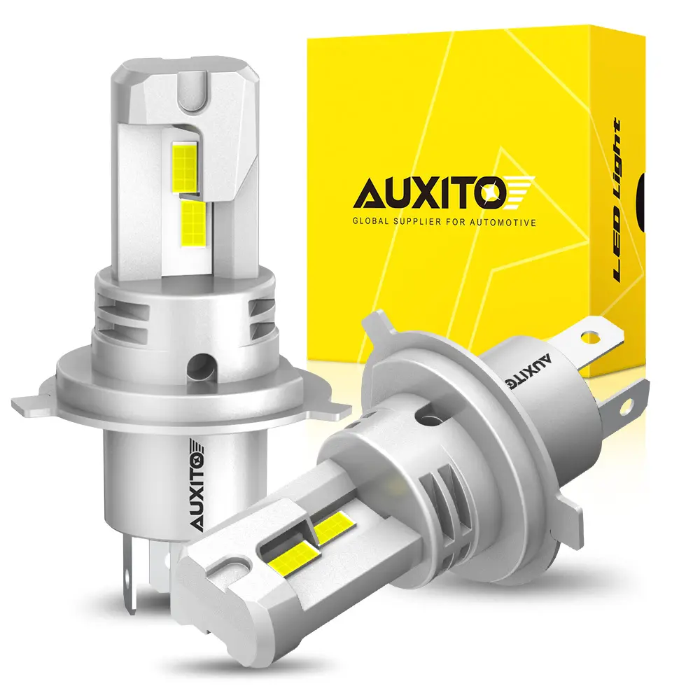 AUXITO H4 9003 LED Headlight Set, High Low Beam Bulbs 6500K Cool White /3000K Amber Yellow Super Bright, 40000LM,Plug N Play, Long Lifespan, No Flicker,Pack of 2