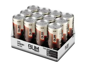 RAW Nutrition BUM Energy Drink 12ct - 112mg Natural Caffeine & Cognizin Citicholine for Enhanced Performance & Focus