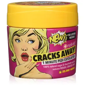 NAIL-AID Cracks Away 1 Minute Pedi Exfoliator, Clear, Mango, 7.0 Fluid Ounce