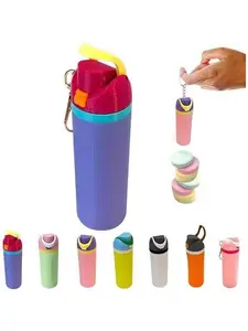 Cute Bottle Design Lipstick Keychain Holder |   Portable Cosmetic Storage Pendant |   Trendy & Practical Everyday Accessory |   Ideal Gift for Women