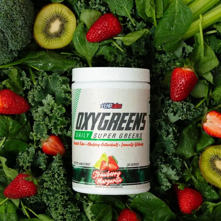 EHPlabs OxyGreens Daily Super Greens | 30 Serves | Gut Cleanse & Digestion Support | Organic Fibre & Spirulina | Vegan-Friendly