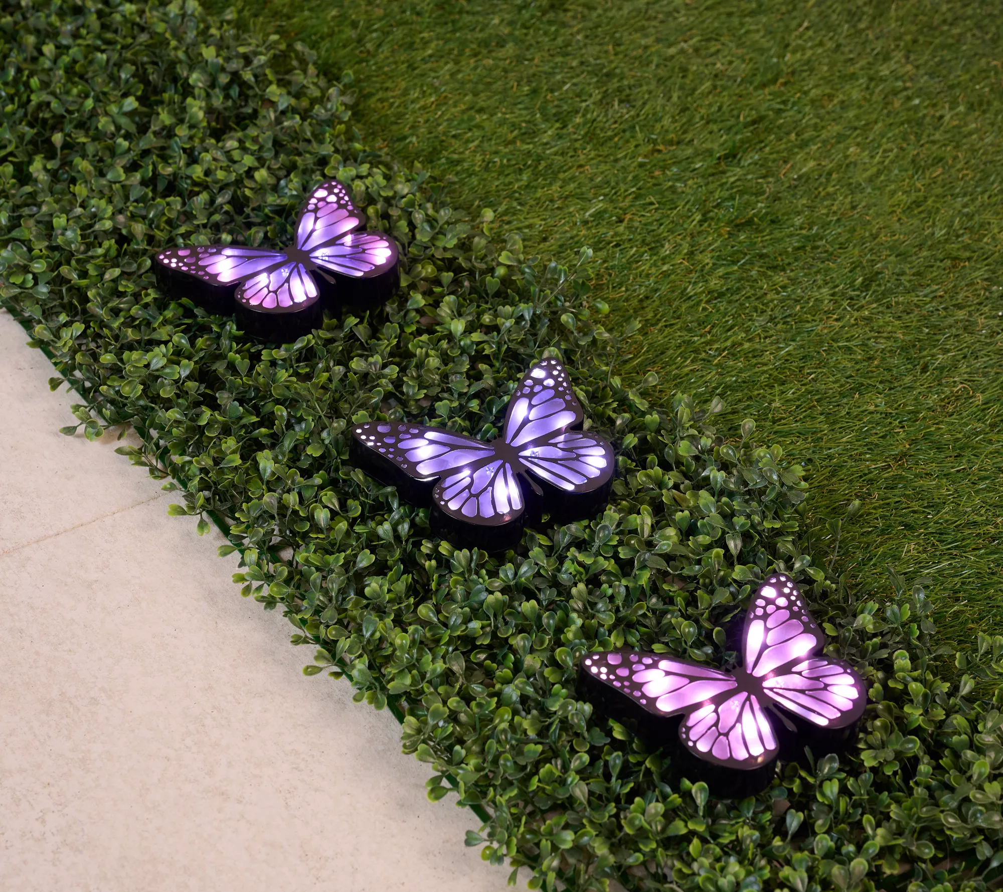Girl Next Door Set of 3 Solar Butterfly Pathway Lights