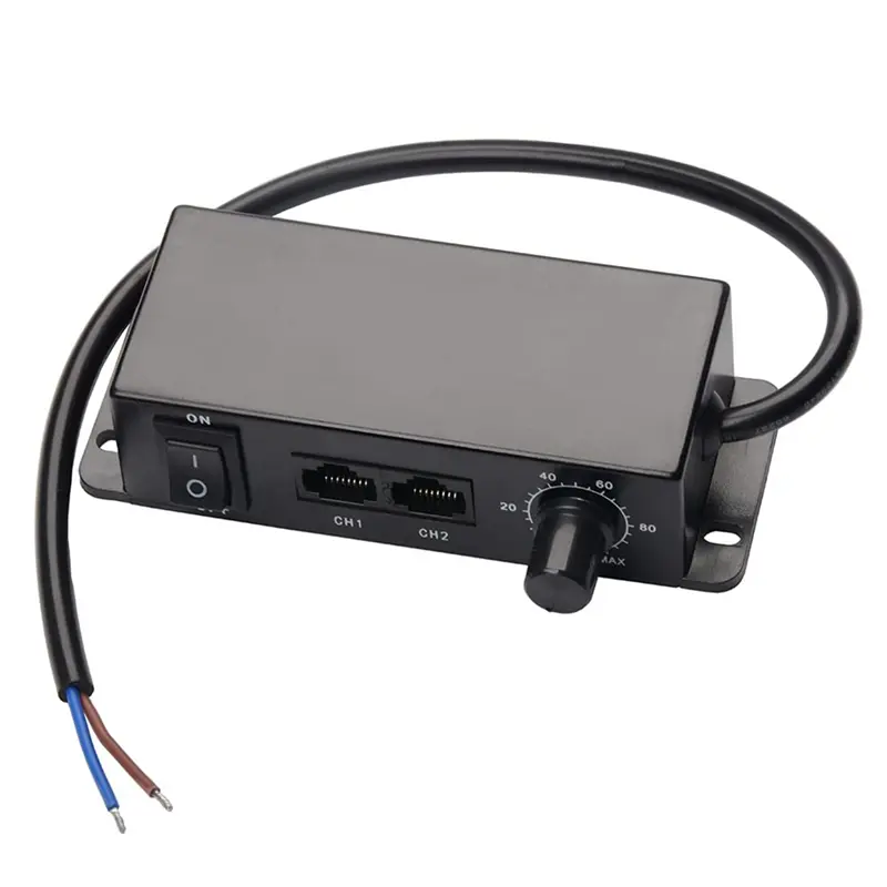 DC 0-10V Rotary Dimmer Switch with ON/Off Function - Seriesable Sync Controller, ABS, No External Voltage Required, No Flicker & Jitter for 0/1-10V Dimmable LED Drivers, Electronic Ballasts, Ceiling Lights, Spotlights