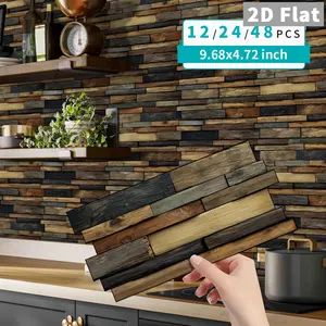 Premium Self-Adhesive Kitchen Tiles, Striped Marble Design, Waterproof Vinyl Backsplash for Bathroom & Kitchen, Easy Installation