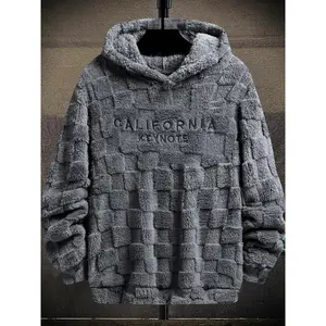 Men's Casual Simple Outdoor Pullover Sweater, Fleece Lined Warm Knitwear, Regular Fit Long Sleeve Top for Fall & Winter