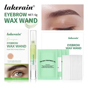 ​Eyebrow & Facial Hair Removal Wax Kit – Precision Wax Applicator Pen, Includes 10 Cotton Strips & 4 Cleansing Wipes, Water-Soluble & Gentle Formula for Long-Lasting Smooth Skin, No Heat Required, Travel-Friendly​