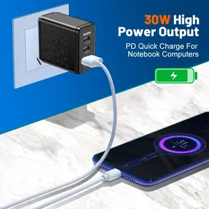 30W Fast Charger USB C Charger PD Adapter Quick Charge 3.0 Travel Mobile Phone USB Type C Wall Charger