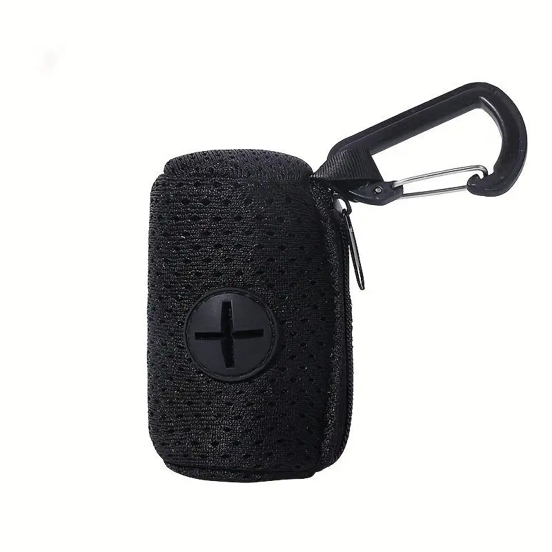 A convenient pet poop bag dispenser, polyester dog poop bag with carabine, suitable for cats and dogs, durable and leak-proof, essential for pet cleaning