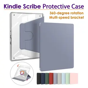2024 New Kindle Scribe 10.2 Inch Case 360 Rotation Clear Cover for eReader Device  and Tablet-like Protection with Auto Sleep/Wake
