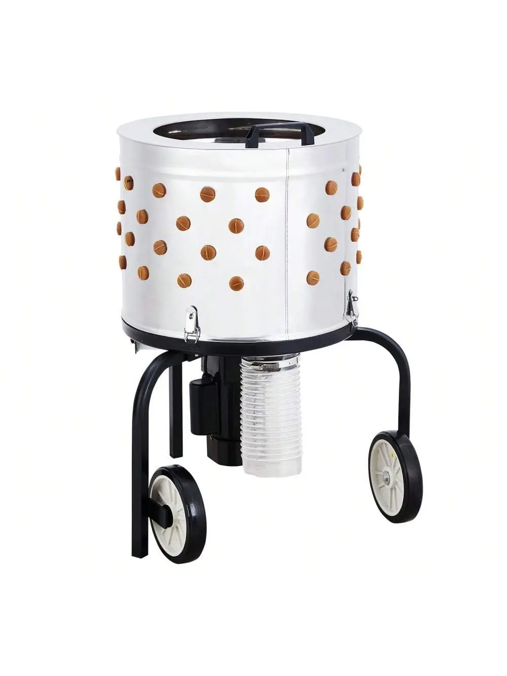 Electric Chicken Plucker Machine, Stainless Steel Poultry Processor With 106 Soft Fingers And 19" Drum, 550W Defeathering Equipment For Poultry Plucking, Simple Debris Collection