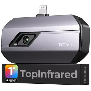 TOPDON TC002 Thermal Camera for iOS (iPhone & iPad), 256 x 192 IR High Resolution, Thermal Imager, Thermal Imaging Camera, -4°F~1022°F Temp Range, 40mk Thermal Sensitivity, Support Video Recording