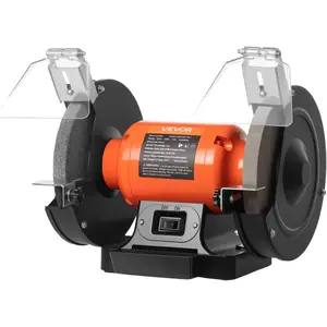 VEVOR Bench Grinder, 8 - inch Single Speed, 3450RPM High - Speed Table Grinders with 750W 6.2A 1.0Hp Induction Motor, 36/60 - Grit Grinding Wheel Adjustable Eye Shield for Fast Sharpening GrindingVEVOR Super Brand Day