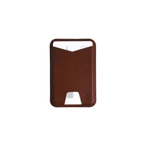 Andar Mag Full Grain Leather Minimalist Wallet - MagSafe Compatible, Slim Functional Card Holder, Magnetic Mobile Accessory for Men's Everyday Carry