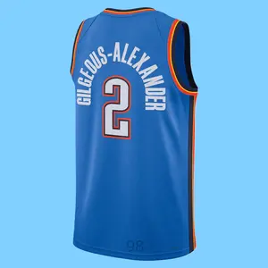 Shai Men's Sleeveless stitched Basketball Jersey Blue