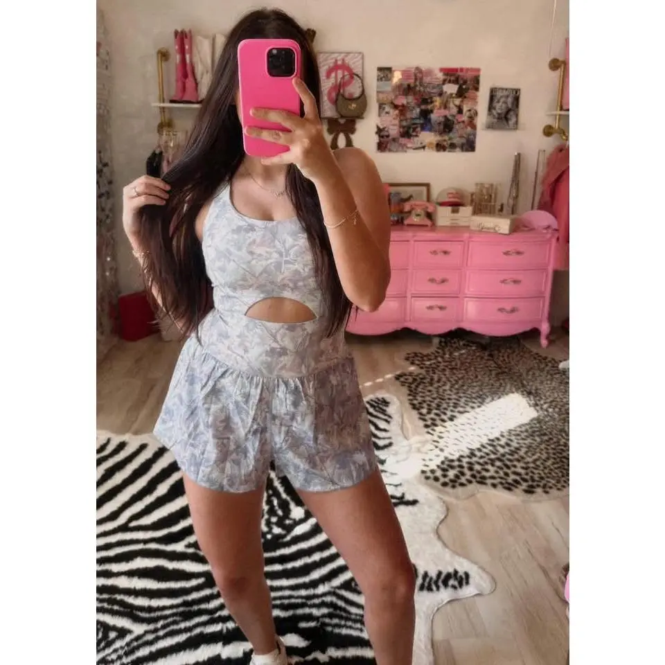 Runsie Camo Romper 🤎🤍💚