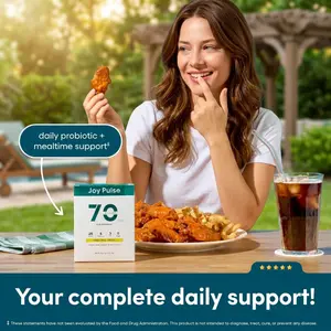 JoyPulse Advanced Probiotics for Women and Men 70 Billion CFU 25 Strains Healthcare Encapsulated for Max Viability Tasty Orange Powder Pack of 12