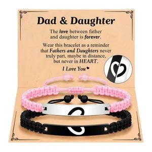 Matching Bracelets for Dad&Daughter, Brother&Sister, Daily Clothing Decor Christmas Birthday Valentines Day Gifts