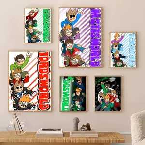 Cartoon Kawaii E-Eddsworlds Painting Calligraphy Gallery-Quality Canvas Wall Art Poster | Waterproof & Fade-Resistant | Minimalist Unframed Design | Living Room, Bedroom & Office Decor | Multiple Sizes | Holiday gifts