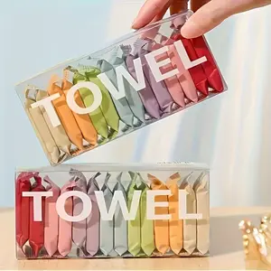 14pcs Portable Compressed Disposable Towels, Thickened Compression Face Tissues, Perfect for Travel and Home Use, Camping Convenient Carry, Soft Absorbent Towel, Single Use Towelette