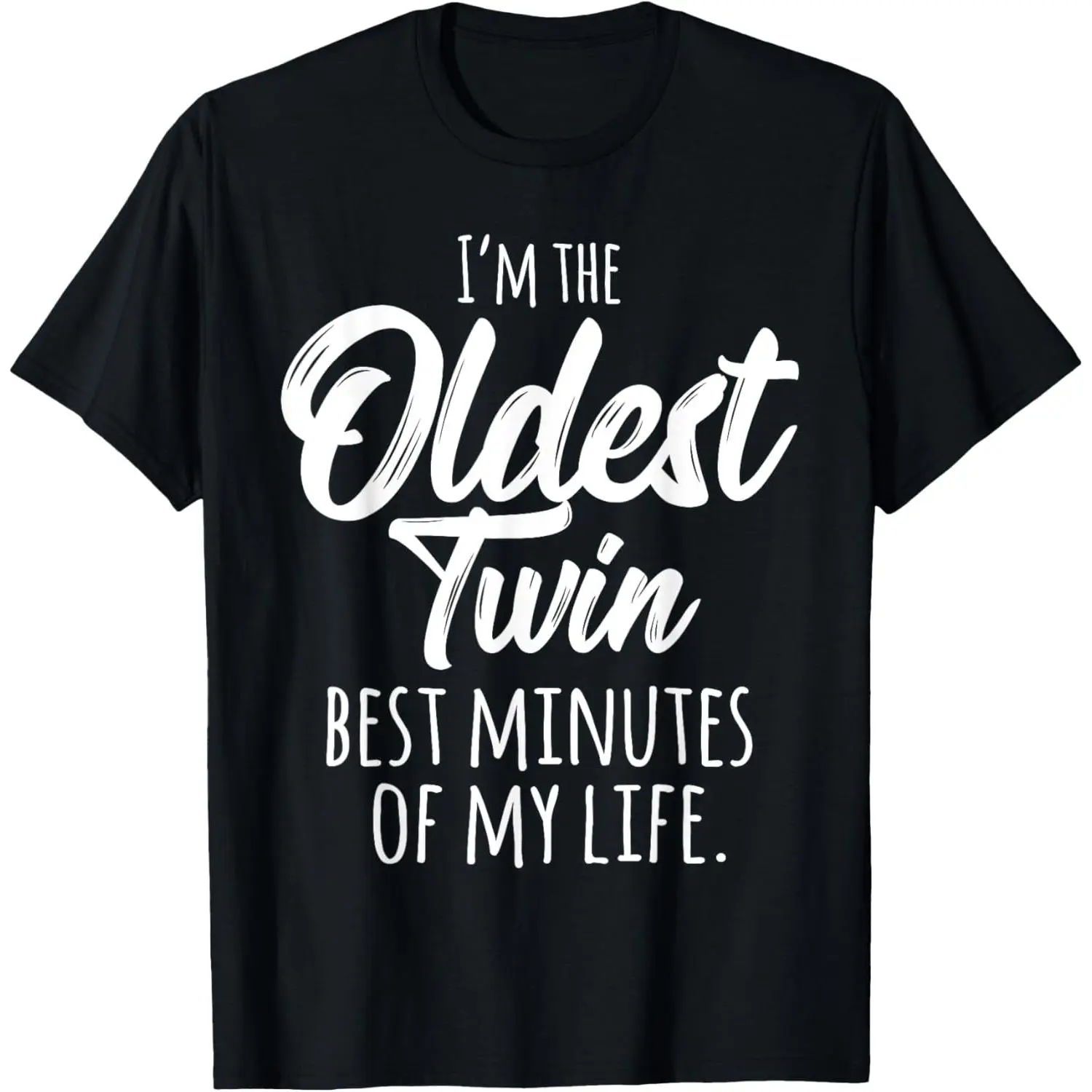 Twins Shirt Funny Matching Birthday Sibling Oldest Twin T-Shirt,Made in USA