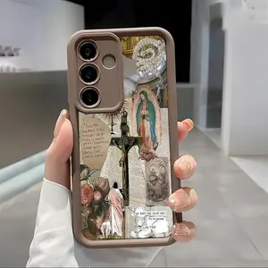 Mary ofthe Cross Soft&Flexible TPU Silicone Phone Case For Galaxy S26 Ultra S25 Edge S24 FE S23 S22 S21 Plus A13 A14 A15 A16 A17 A33 A34 A35 A36 A52 A53 A54 NOTE20 Durable|Shockproof|Full Camera Protection|Anti-Fingerprint