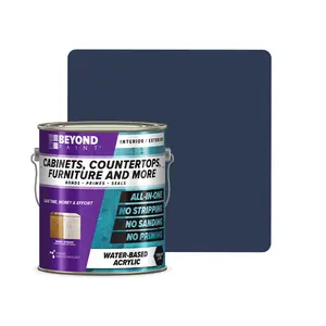 Beyond Paint All-In-One Navy Refinishing Paint for Cabinets, Countertops, Furniture, and more