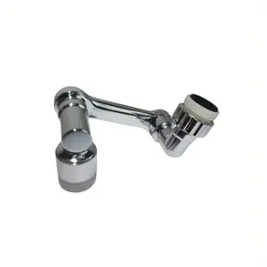 1pc Full Copper Mechanical Arm Universal Faucet, Adjustable Spout, Anti-Splash Bubble Shower Head for Bathroom Sink, Durable and Easy Install