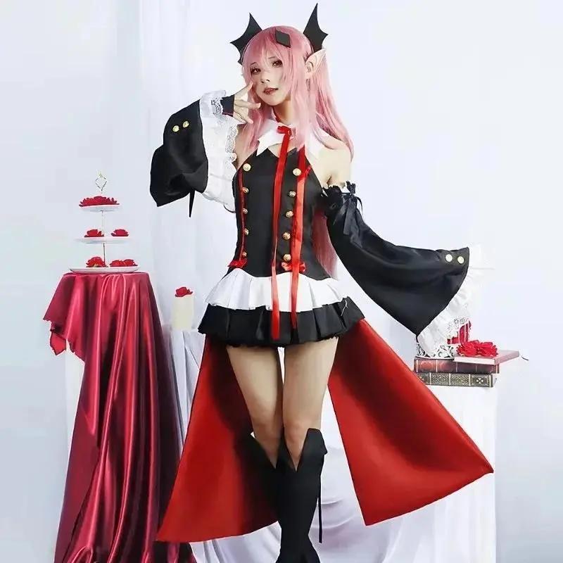 Anime Seraph of the end Krul Tepes Cosplay Vampire Cosplay Costume Female Halloween Vampire Costume Women