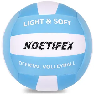 Soft Volleyball-Super Soft Fabric Light Volleyball for Indoor Practice Safe and Quiet Kids Youth Beginners House Yard Training Practice Games(Deflated) indoor outdoor gift