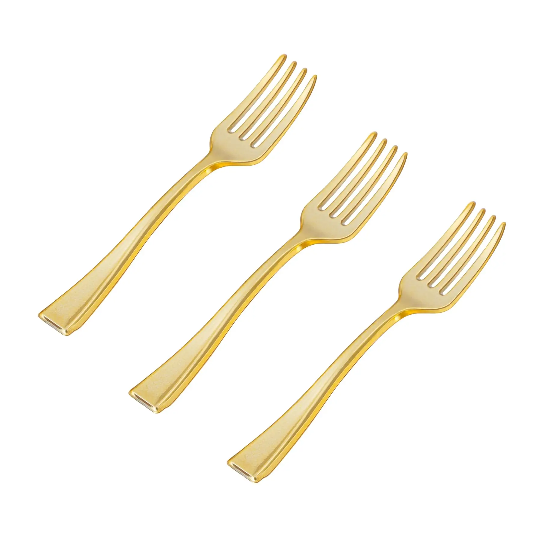 200pcs Plastic Mini Forks  4 Inches - Heavy Duty Disposable Cocktail Dessert & Appetizer Elegant Party Serving Utensils For Tastings Finger Foods Weddings Events