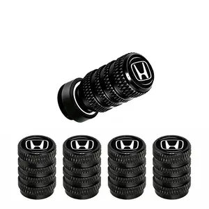 Red & Black Tire Valve Stem Caps 5 Pack Universal Car Tire Valve Stem Protective Covers Auto Parts & Car Accessories Dustproof Leak-Proof Seal Fit for Honda Most Cars SUV Trucks Wheel Tire Valve Stem Protection