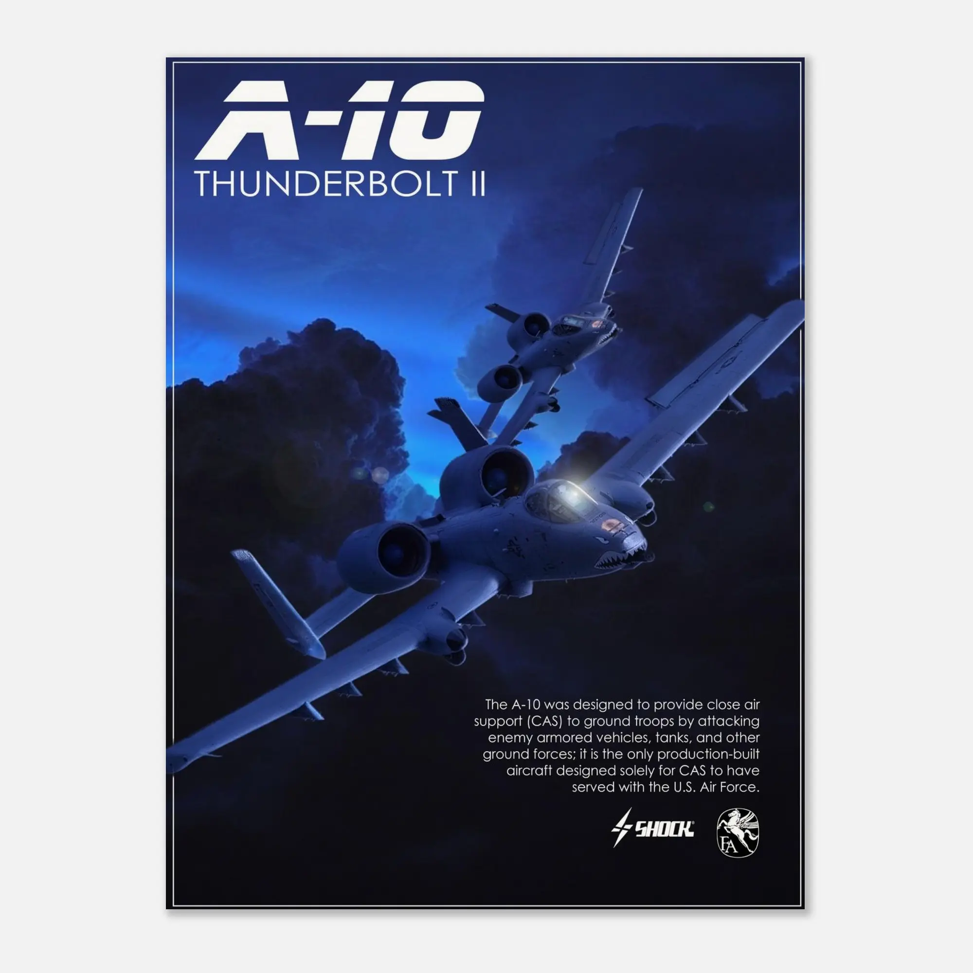 A-10 Warthog poster, Modern Graphic Design of Iconic Aviation