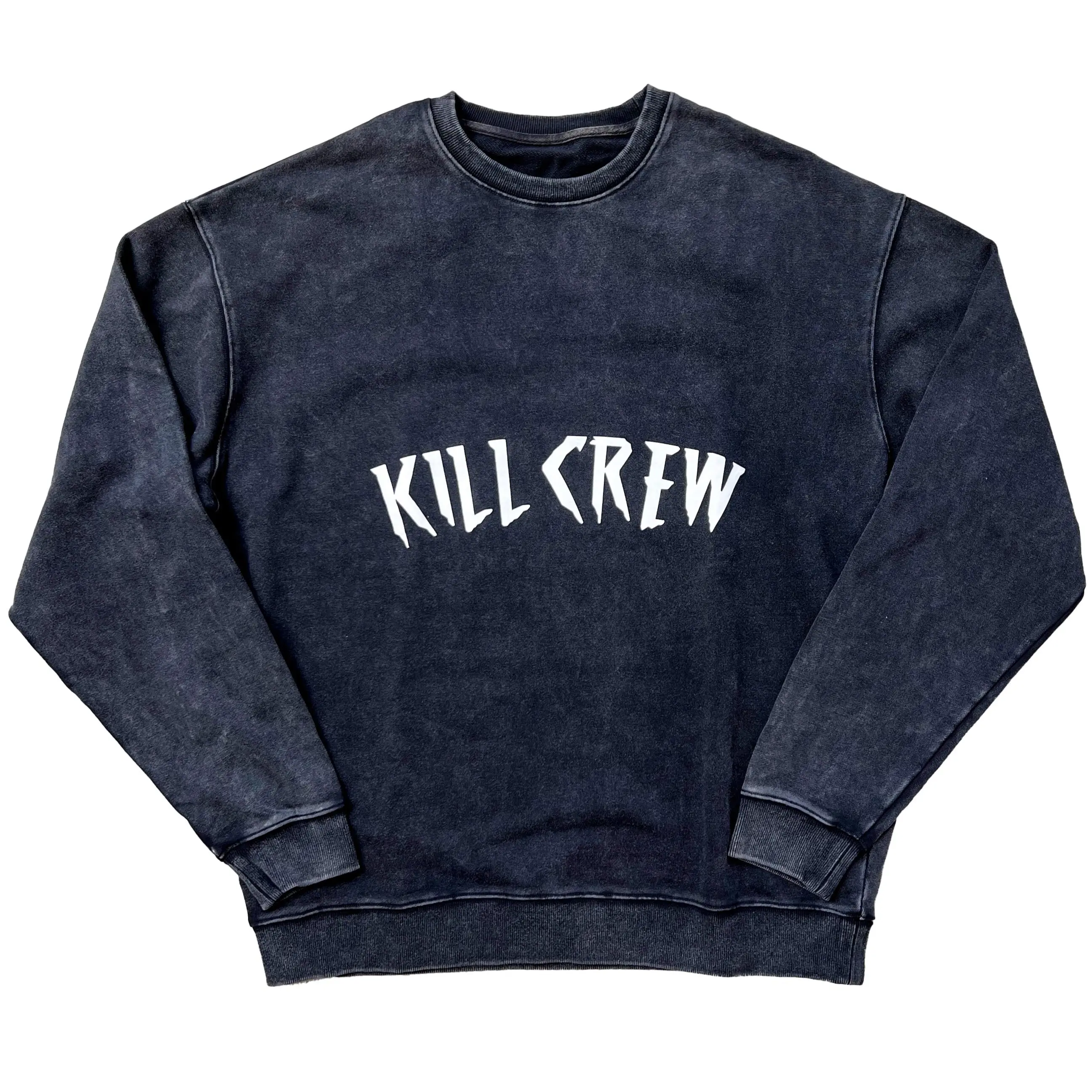 Kill Crew Women's Aesthetic Heavyweight Lux Cotton Pullover Crew Neck Sweatshirt, Soft Oversized Tops with Finished Hem, Round Neck, Casual, Vintage