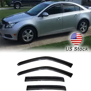 Custom Vehicle Car Accessories, Dark Visor WeatherShield Rain Deflectors - Car Side Window Deflectors for 2011-2015 Cruze, 2016 Cruze Limited