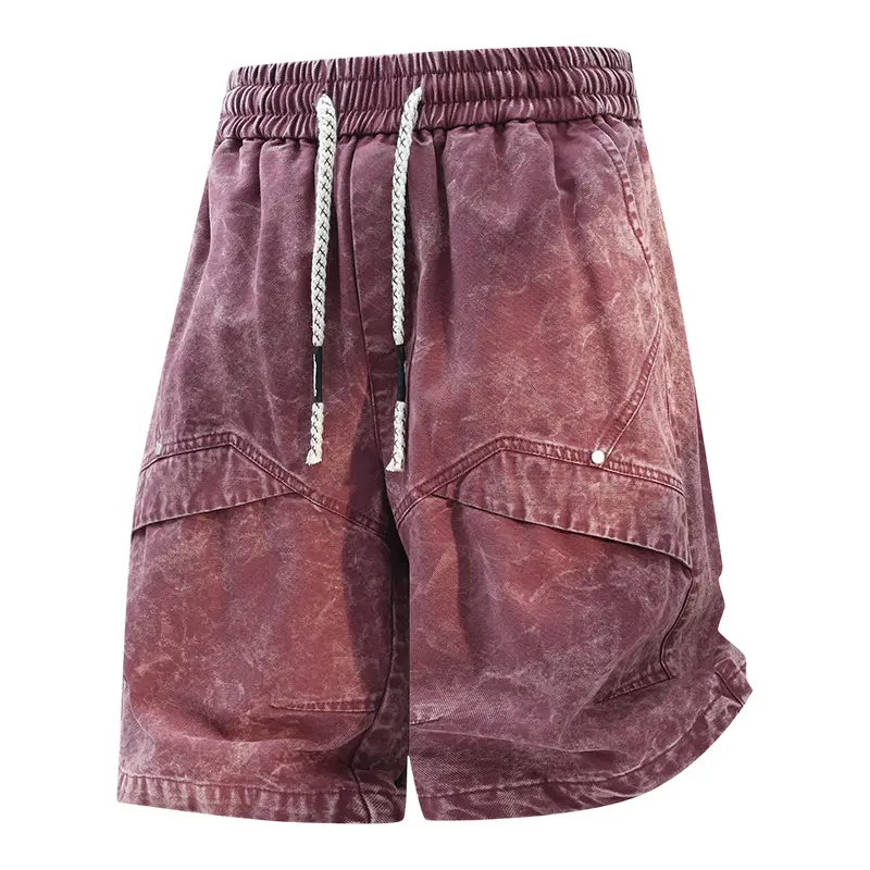 Men's Pure Cotton Cargo Shorts - New Summer Loose-Fit, American Tie-Dye Gradient Fabric, Breathable Retro Style Streetwear, Multi-Pocket Mid-Length, Casual, #FathersDayGift #SummerWins