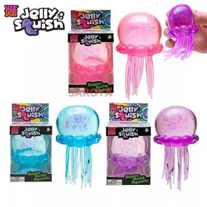 [Random 1PC] NeeDoh Jellyfish Glitter Squish Toy, Soft Water Sensory Fidget Squeeze Toy, Ultra Slow Rise Stress Relief Squishy for Kids & Adults, Moldable Anxiety & ADHD Relaxation Desk Toy, Cute Viral TikTok Sensory Gift 2026