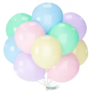 PartyWoo Pastel Balloons 20pcs 18 Inch Pastel Rainbow Latex Balloons for Baby Shower Gender Reveal Engagement Bachelorette Easter Bridal Shower Anniversary Retirement Birthday Party Decorations