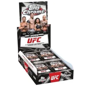 1-Pack Topps Chrome 2026 UFC Hobby Trading Card Pack, Sports Collectible Accessory, Sports Trading Cards, Collectible Sports Cards