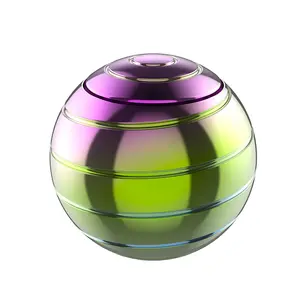 Dual-Use Spinning Ball Fidget Toy - Quiet Metal Spinner for Fingertip & Desk, Stress Relief Gadget for Work, Home & Travel