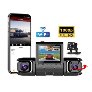 1080P Dash Cam with Wi-Fi Connectivity, 3 Channel, and Backup Camera — Car DVR