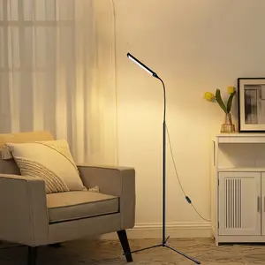 Adjustable LED Floor Lamp, 360° Rotatable, Brightness 500-800 Lumens, Color Temperature 3000k-6500k, USB Powered, Suitable for Home & Office Use, Modern Floor Lamp