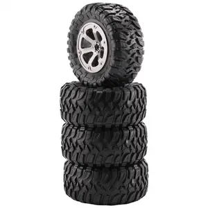 Durable 4Pcs 73mm Tire Wheel Upgrade Parts, Accessories for WPL C14, C24, B24, B36, MN D90, MN-90, MN99S, FY003, FY004 RC Cars