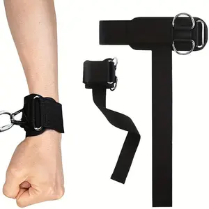 Double D Ring Assist Band Set, Gym Pull-Up Grip Bands, Anti-Slip Wrist Resistance Bands, Durable Metal Buckle, Essential for Fitness Enthusiasts, Fitness Exercise Accessories