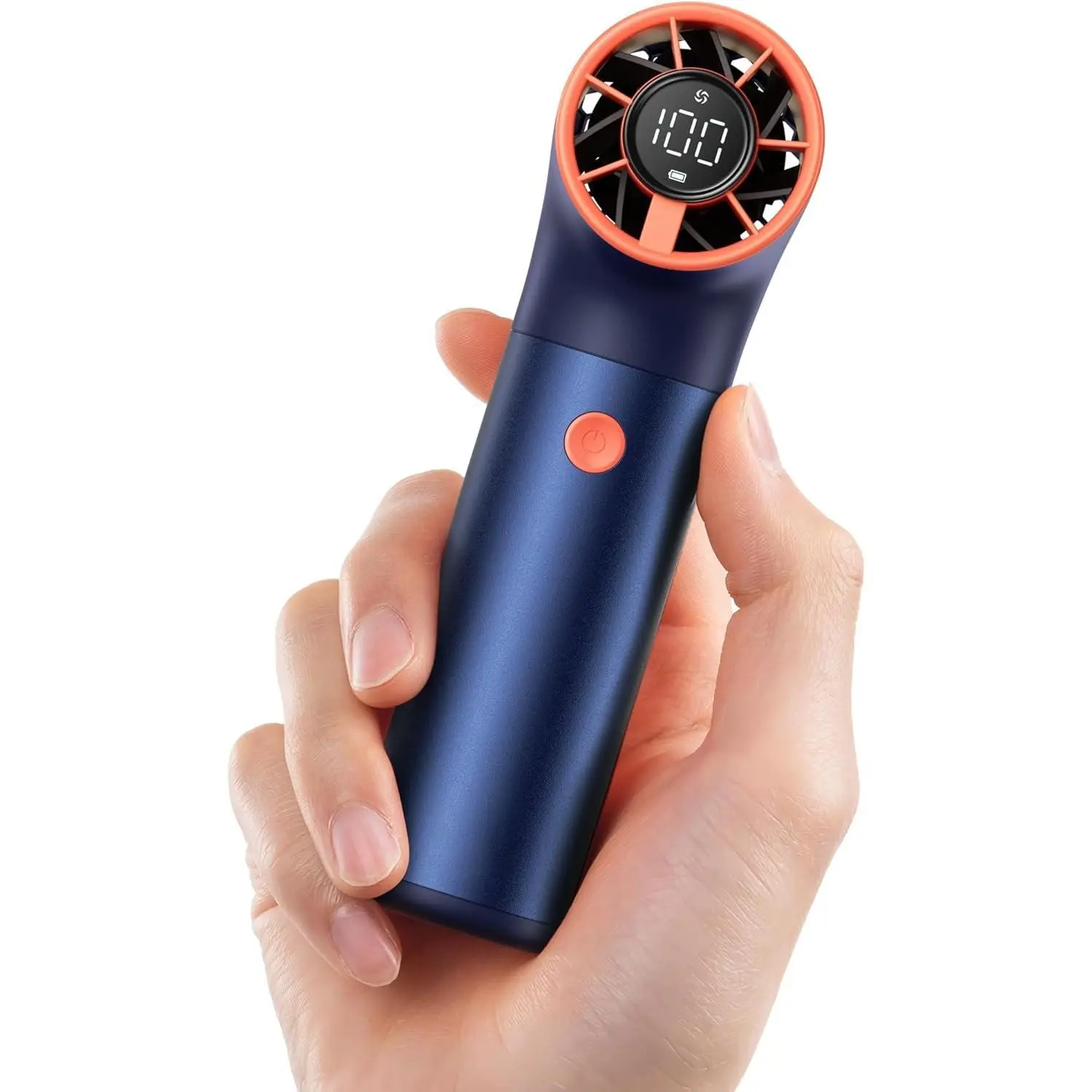 Portable Handheld Fan, Powerful Turbo Mini Fan, 19000 RPM High Speed Aero Ultra, 15H Max Cooling Time, 7 Speeds Aluminum Case, Pocket Rechargeable Personal Small Travel GIfts for Women -Blue