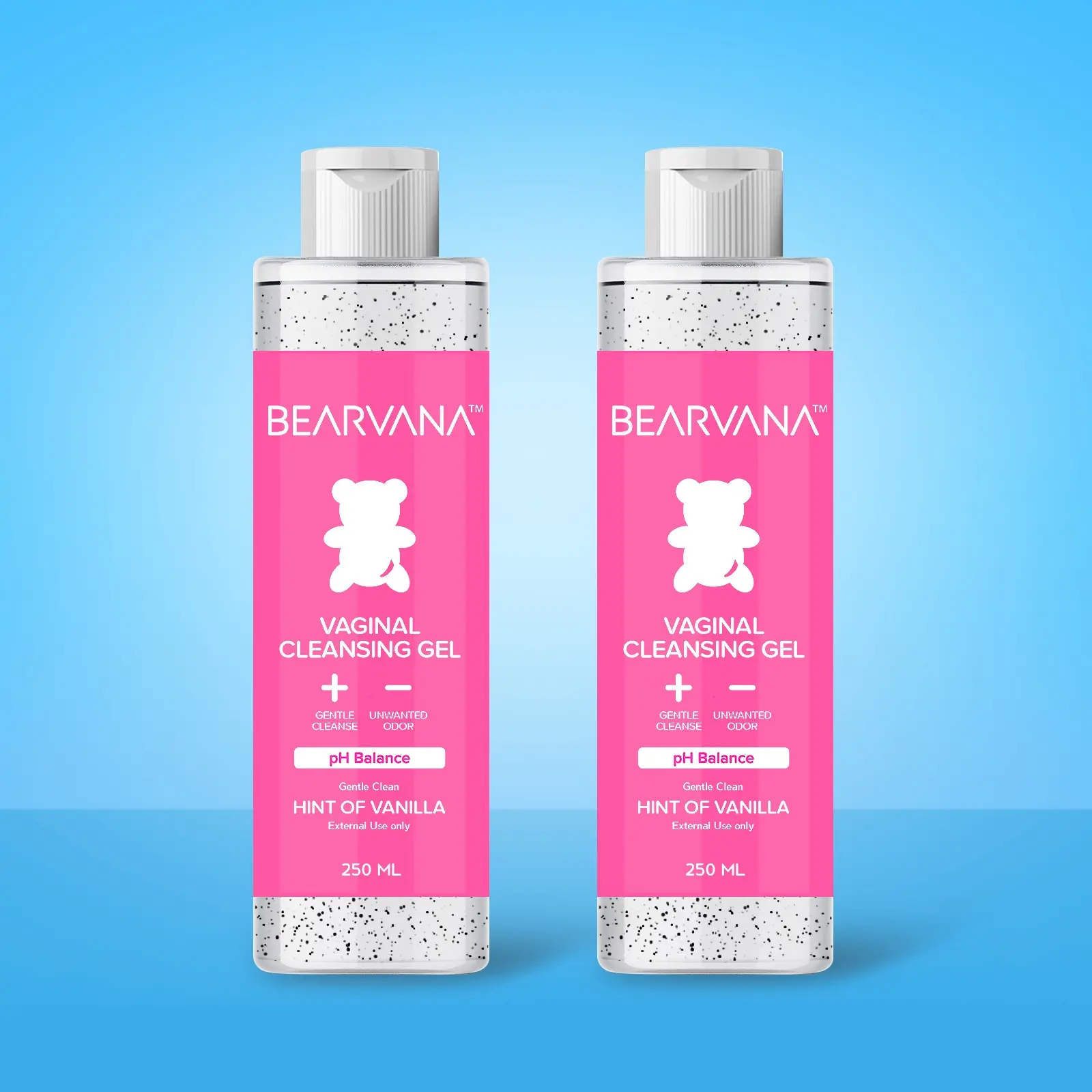 BEARVANA pH Balance Feminine Wash Double Pack | Daily Gentle Cleanser | Hint of Vanilla | Odor Control | 250mL Each